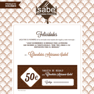 Tarjeta Regalo Chocolate Gourmet
