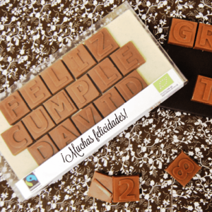 Mensaje de chocolate personalizado