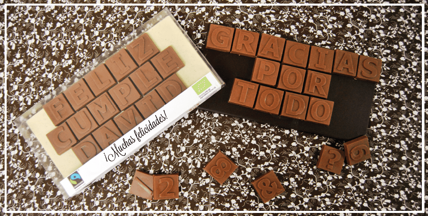 Chocomensaje Mensaje de Chocolate personalizado