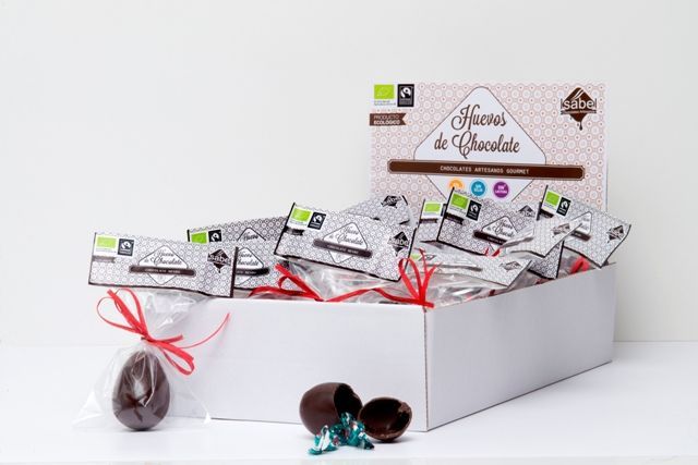 Huevos de Pascua de chocolate bio con sorpresa