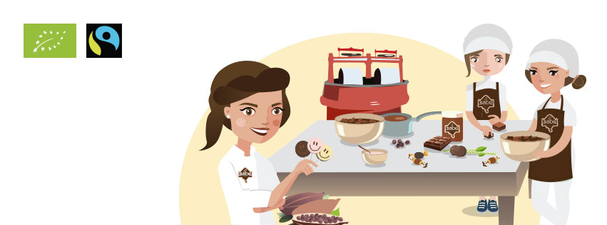 trabajando en nuestro obrador de chocolate artesano