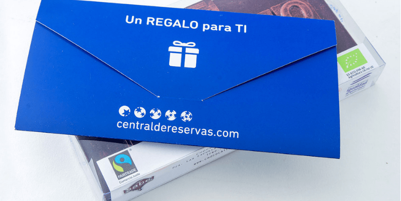 central de reservas cheque regalo para regalar chocolate
