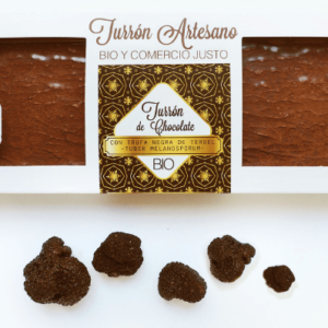 turrón de chocolate bio con trufa negra de teruel