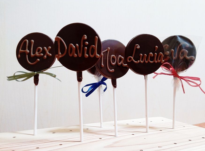 Piruleta de Chocolate Personalizada. chocolate gourmet