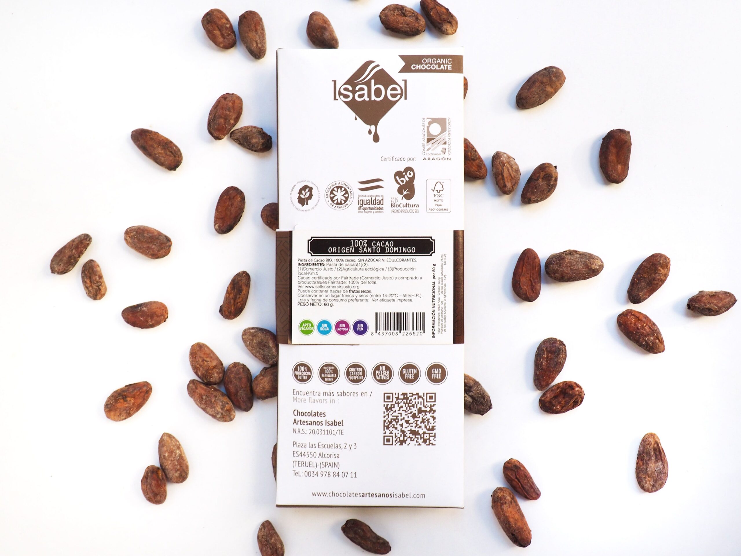 Tableta 100% Cacao Santo Domingo- BIO y Ecológica 6