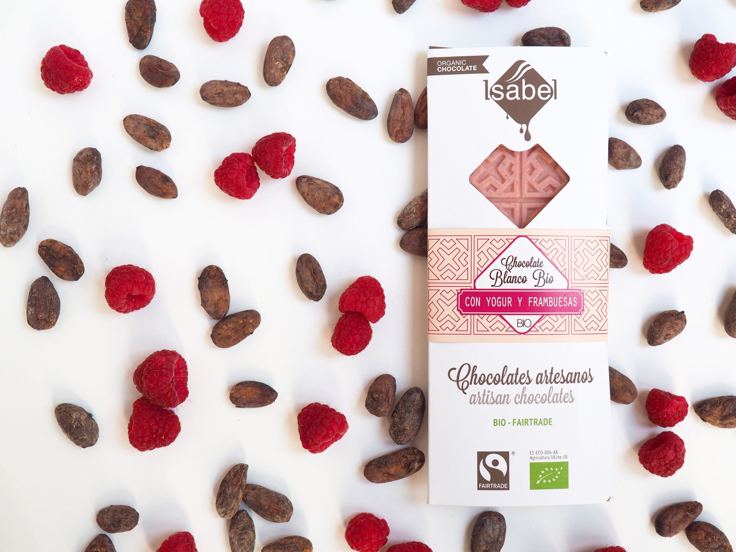 Tableta Chocolate Blanco, Yogur y Frambuesa - BIO y Ecológica 2