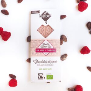 Tableta Chocolate Blanco con Yogur y Frambuesa ECO y BIO