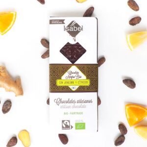 Tableta Chocolate Negro con Jengibre y Cíticos, ECO y BIO
