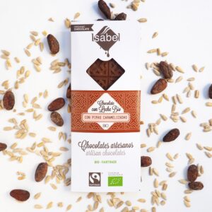 Tableta Chocolate con Leche y Pipas Caramelizadas - BIO y ECO