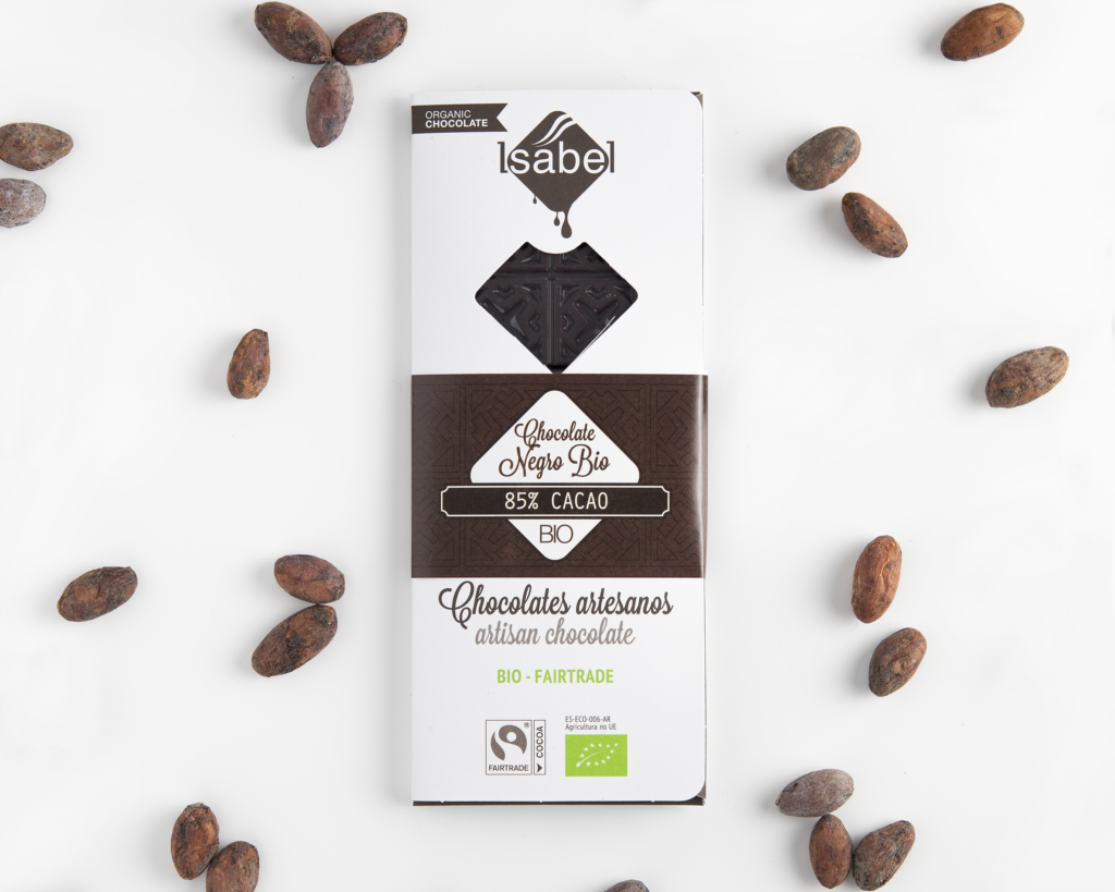 Tableta de chocolate negro BIO al 85% de cacao
