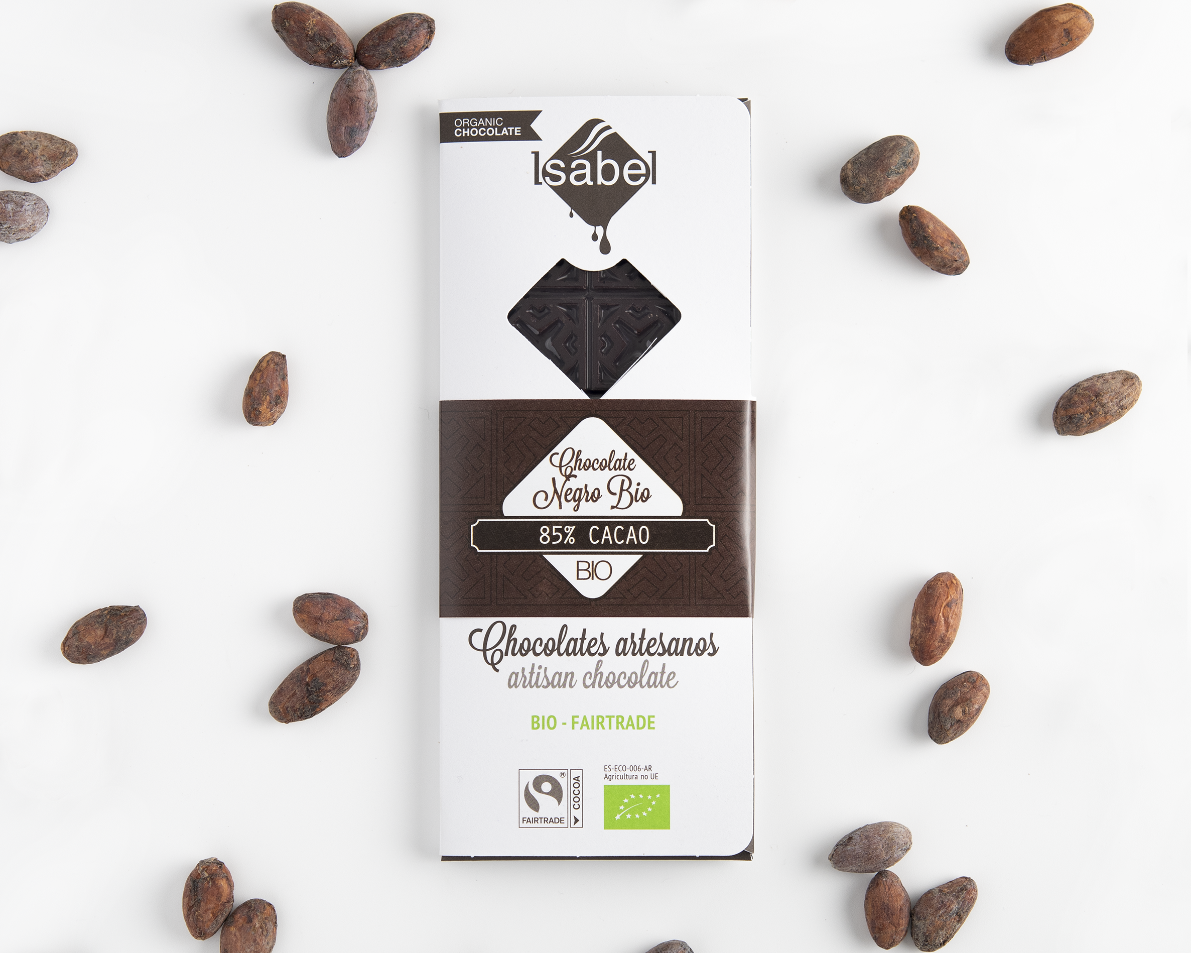 Tableta de chocolate negro BIO al 85% de cacao