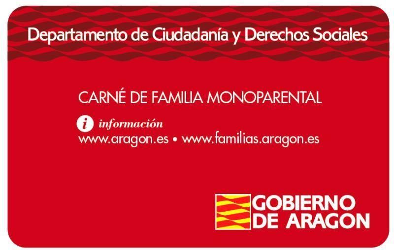 carnet familias monomarentales o monoparentales aragón