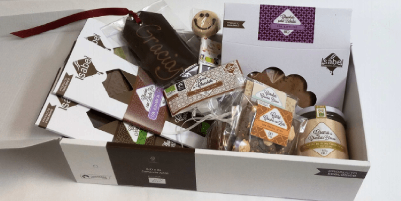 Lotes navideños para regalar chocolate bio - Chocolates Artesanos Isabel